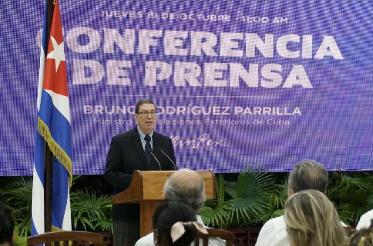 Conferencia de Prensa canciller cubano