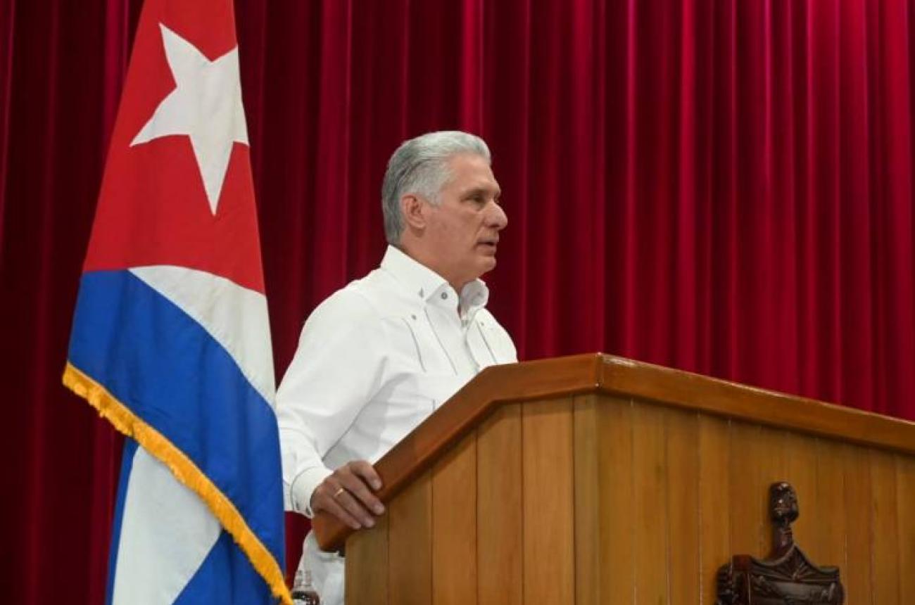 Díaz-Canel Encuentro Internacional de Solidaridad con Cuba y el Antimperialismo