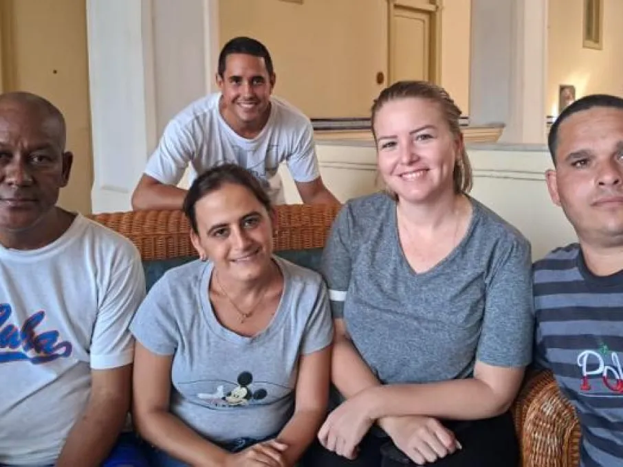 Con los niños de Matanzas