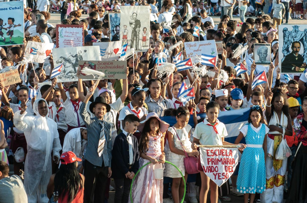 Desfile prioneril Martiano. Fotos Dunia Álvarez Palacios