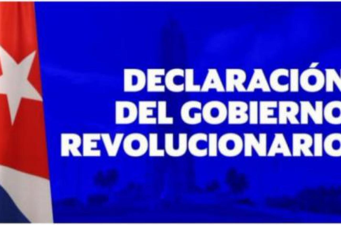 Declaración del Gobierno Revolucionario