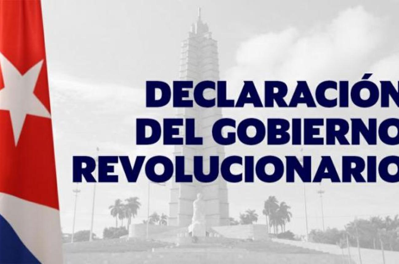 Declaración del Gobierno revolucionario