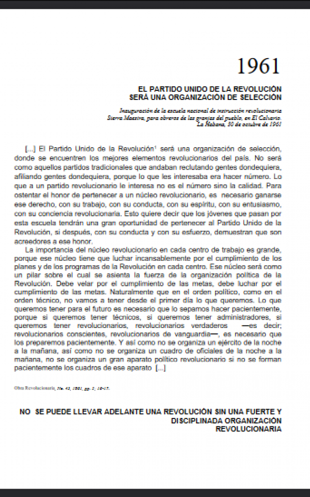 El partido, una revolución en la Revolución
