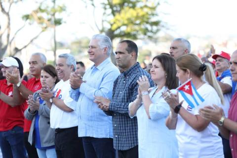 Díaz Canel en la Colina Lenin Foto: Dunia Álvarez Palacio