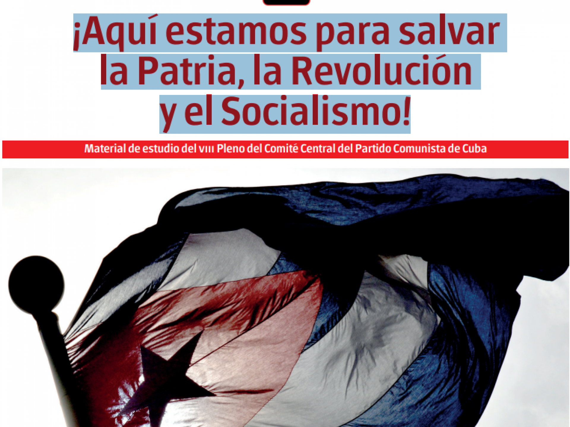 Aquí estamos para salvar la Patria, la Revolución y el Socialismo